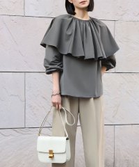 ELFRANK/エルフランク ELFRANK ケープビッグカラーボリューム袖2wayブラウス/507153602