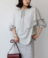 ELFRANK/エルフランク ELFRANK ケープビッグカラーボリューム袖2wayブラウス/507153602