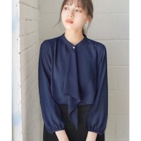 Flolia/フロリア Flolia フロントラッフル七分袖ブラウス/507153895
