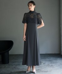 GIRL/ガール GIRL 【3WAY 着回しを楽しめる】レースハイネックブラウス&レースアップキャミソールワンピースのレイヤードマーメイドロング丈 結婚式 ワンピース /507153950