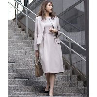 Flolia/フロリア Flolia 【自宅で洗える】ノーカラージャケット&コクーンワンピースの2点セットアップセレモニースーツ/507153990