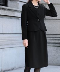 Flolia/フロリア Flolia 【自宅で洗える】ノーカラージャケット&膝丈Aラインワンピースの2点セットアップセレモニースーツ/507153993