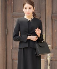 Flolia/フロリア Flolia 【自宅で洗える】ノーカラージャケット&膝丈Aラインワンピースの2点セットアップセレモニースーツ/507153993