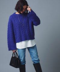 RASW/ラス RASW モヘア混ワイドスリーブケーブルニット/507154468