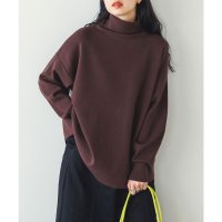 hunch/ハンチ hunch 【静電気防止】やわもちヤーン バックスリットハイネックニット/507155423