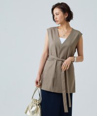 RASW/ラス RASW リネンライクバックスリットジレ/507155541