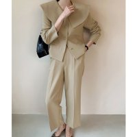 Girly Doll/ガーリードール Girly Doll ボリュームカラージャケットパンツセットアップ スーツ【韓国ファッション】【春夏新商品】/507156063