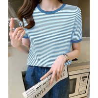 Girly Doll/ガーリードール Girly Doll ボーダー半袖Tシャツ【韓国ファッション】/507156246