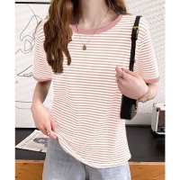Girly Doll/ガーリードール Girly Doll ボーダー半袖Tシャツ【韓国ファッション】/507156246