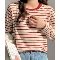 Girly Doll/ガーリードール Girly Doll ボーダー長袖Tシャツ【韓国ファッション】【春夏新商品】/507156340