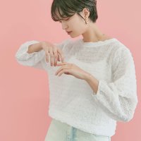 KiraKiraShop/キラキラショップ KiraKiraShop ブラウス《クラッシュジャガードシアーブラウス 全4色 2サイズ》 ［jet0057］/507159542