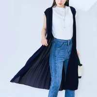 KiraKiraShop/キラキラショップ KiraKiraShop ジレ《バックプリーツニットソーロングジレ 全5色 2サイズ》 ［jmp0001］/507159612