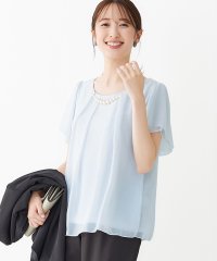 Alotta/入学式卒業式に！アクセ付シフォンタックブラウス/507159706