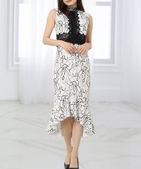 ALEXANDRA MARS/アレクサンドラマース ALEXANDRA MARSストレッチ レースミモレ丈ドレス/507159787