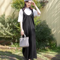 Viola e Viola/ヴィオラ エ ヴィオラ Viola e Viola ギャザーデザインサロペット/507160465