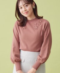 Alotta/フラワーモチーフパフ袖ニット/507160557