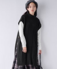 Viola e Viola/ヴィオラ エ ヴィオラ Viola e Viola コーデにプラス！ケーブル編みデザインロングニットベスト/507160591