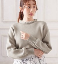 Alotta/毛布のように温かい　裏シャギーパフ袖ニット/507160635