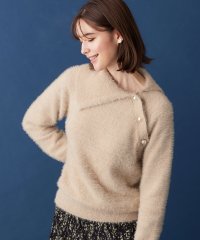 Alotta/アロッタ Alotta 衿付パール調デザインシャギーニット/507160638