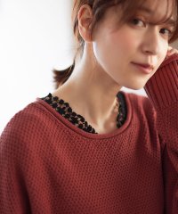 Viola e Viola/ヴィオラ エ ヴィオラ Viola e Viola あったか綿衿見せレーストップス【吸湿発熱×静電気防止】/507160655