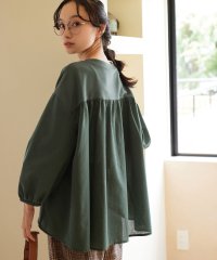 Viola e Viola/綿混ミニ裏毛異素材切替フレアートップス/507160814