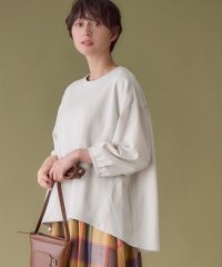 Viola e Viola/綿混ミニ裏毛異素材切替フレアートップス/507160814
