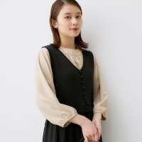 Viola e Viola/ヴィオラ エ ヴィオラ Viola e Viola 【多機能付】ふんわり袖プチハイギャザーブラウス/507160818