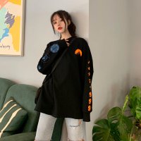 Zoe Jenko/ゾエ ジェンコ Zoe Jenko カジュアルプリント ロングTシャツ 7995/507161133