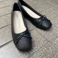 Tomieco/トミエコ Tomieco ソフトなスクエアトゥ リボン付きローヒールパンプス/507161207