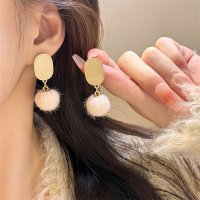 Zoe Jenko/ゾエ ジェンコ Zoe Jenko ラウンドモチーフファー ピアス 9917/507161451