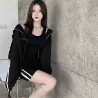 Zoe Jenko/ゾエ ジェンコ Zoe Jenko サイドライン薄手ジップパーカー 9926/507161458