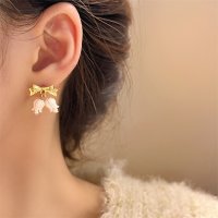 Zoe Jenko/ゾエ ジェンコ Zoe Jenko リボン・フラワーモチーフパールピアス 10031/507161520