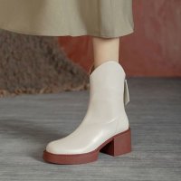Tomieco/トミエコ Tomieco ボリュームソールのカジュアルブーツ おしゃれな履き口のミドル丈/507161704