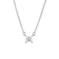 METEOR NEW YORK/ミーティアニューヨーク METEOR NEW YORK 0.6ct プリンセスカット ソリティアネックレス 『PEGASUS』 【返品不可商品】/507161814