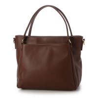 Tomieco/トミエコ Tomieco LEATHER スクエア型 あおりポケット付き2wayバッグ 本革/507161837