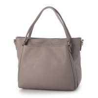 Tomieco/トミエコ Tomieco LEATHER スクエア型 あおりポケット付き2wayバッグ 本革/507161837
