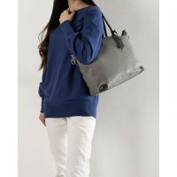 Tomieco/トミエコ Tomieco LEATHER スクエア型のトートバッグ 本革 ショルダーベルト付き/507161839