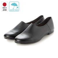 IKplus/アイケープラス IKplus 【日本製】【レイン対応】ラウンドトゥバブーシュ 美脚スタイルフラットシューズ 【晴雨兼用】■ホワイトスムース■ フラットシューズ /507164136