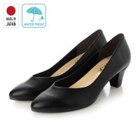 IKplus/アイケープラス IKplus 【日本製】【レイン対応】美脚ブイカットチャンキーヒールパンプス made in japan 1480■ブラックサテン■/507164281