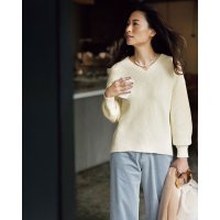 DoCLASSE/ドゥクラッセ DoCLASSE 畦編み・バルキーVネックプルオーバー/507164920