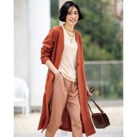DoCLASSE/ドゥクラッセ DoCLASSE 6番麻・ノーカラー羽織りコート/507165127