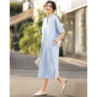 DoCLASSE/ドゥクラッセ DoCLASSE ストレッチコットン・キーネックワンピース/507165178