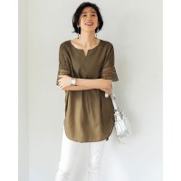 DoCLASSE/ドゥクラッセ DoCLASSE レースデザイン・キーネックチュニック/507165285