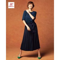 DoCLASSE/ドゥクラッセ DoCLASSE 異素材コンボ・ワンピース／5分袖/507165430