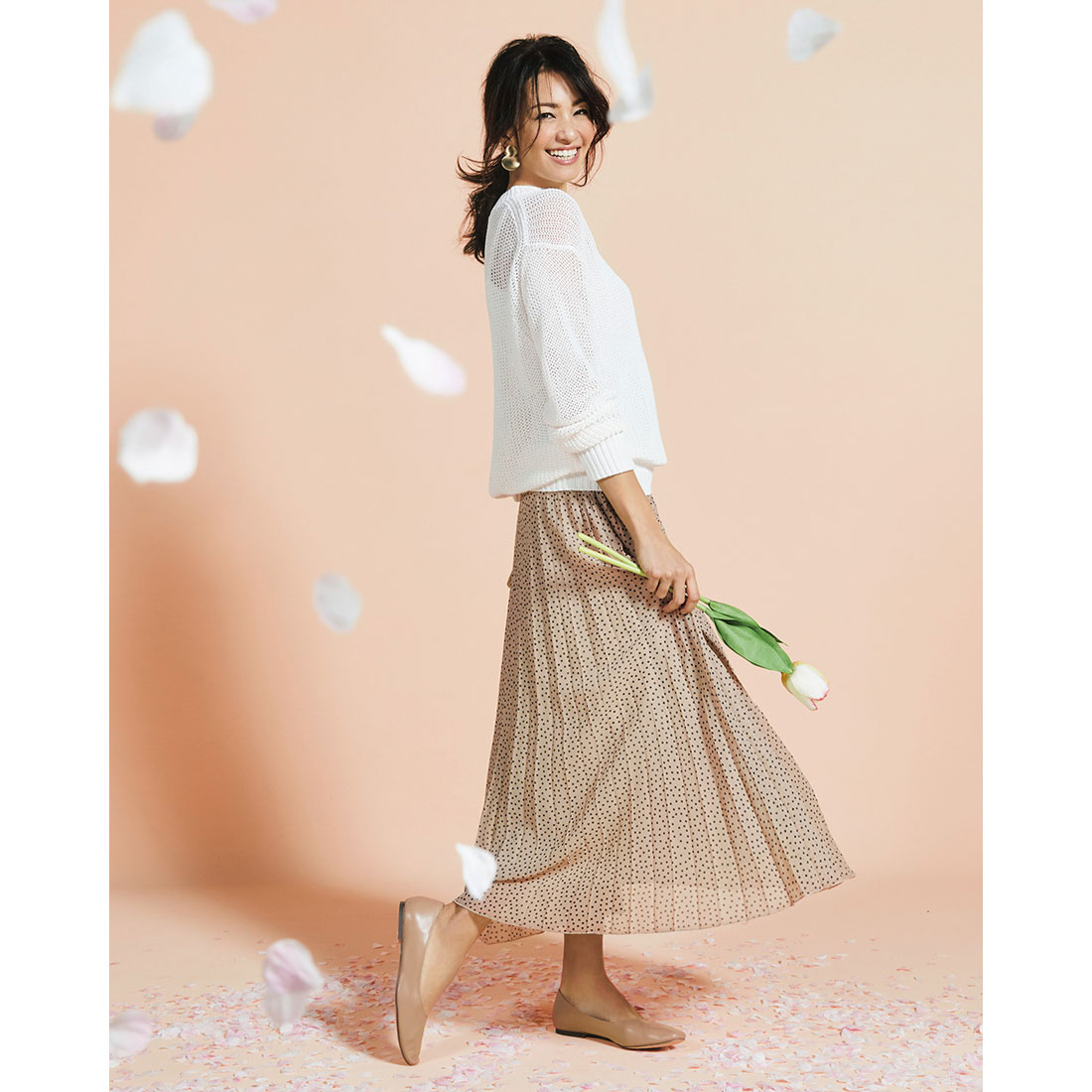 プリーツスカート(ベージュ)のファッション通販 - d fashion