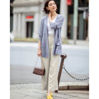 DoCLASSE/ドゥクラッセ DoCLASSE リネンタッチ・ボタンワイドパンツ/507165591