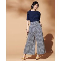 DoCLASSE/ドゥクラッセ DoCLASSE 細ストライプ・ワイドパンツ/507165619