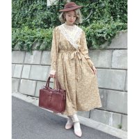 an another angelus/【an another angelus】 レース衿カシュクール花柄ワンピース (フィント F i.n.t)/507167444