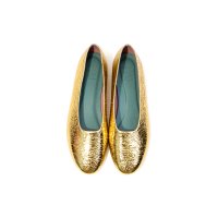 Daniella&GEMMA/ダニエラアンドジェマ Daniella & GEMMA 【H.V.F.N.×Daniella & GEMMA】【レイン対応】メタリックラウンドトゥフラットシュー/507167534