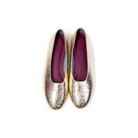 Daniella&GEMMA/ダニエラアンドジェマ Daniella & GEMMA 【H.V.F.N.×Daniella & GEMMA】【レイン対応】メタリックラウンドトゥフラットシュー/507167534